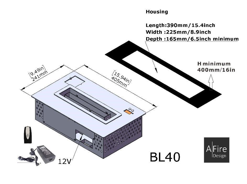 BL40 intelligenter Ethanol Brenner Einbau