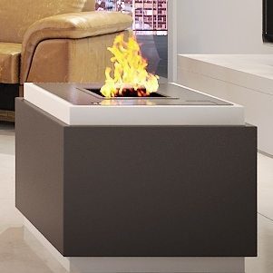 Square bio ethanol burner insert