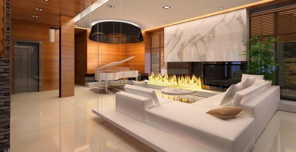 Eingebautem Design Bio Ethanol Brenner Einsatz - AFIRE