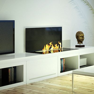 Bio cheminée ethanol télécommandée smart design loft afire Désign Encastrée cheminée