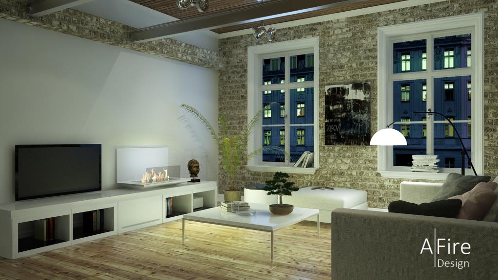 Intelligent ethanol fireplace LOFT AFIRE