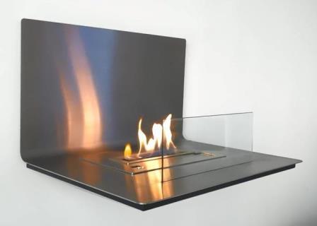 Smart fireplace with remote control LOFT STAINLESS STEEL