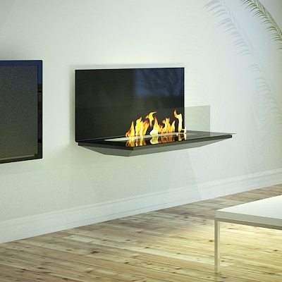 Wall mounted fireplace Loft AFIRE