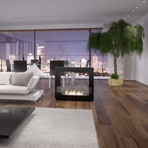 Chimenea Central de Doble Cara de Diseño Ecológica ARCH de AFIRE