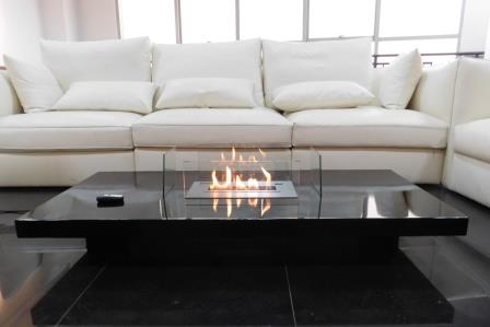cheminee ethanol table basse