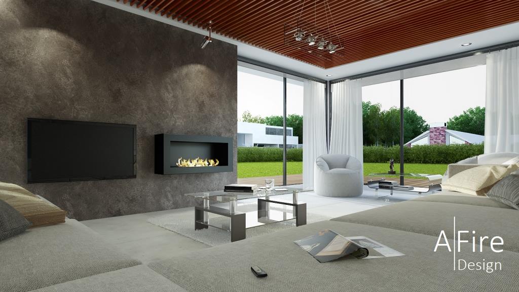 AFIRE Design Smart Ethanol Wall Fireplace with Remote Control
