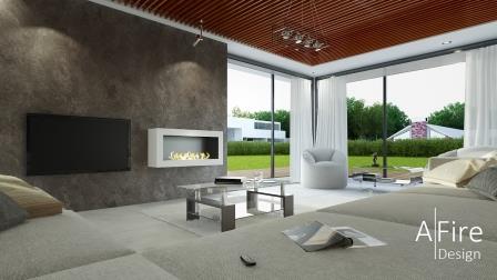 cheminee ethanol sous tv