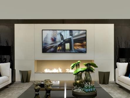 cheminee ethanol sous tv