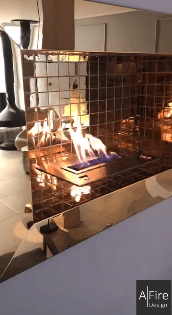 Fireplace for apartment Water vapor fireplace or ethanol burner