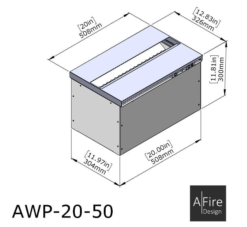 Insert cheminee vapeur eau dimensions AWP 20-50