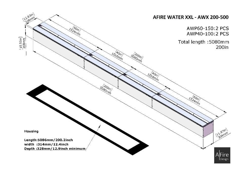 Cheminee vapeur eau 3D AWX 200-500