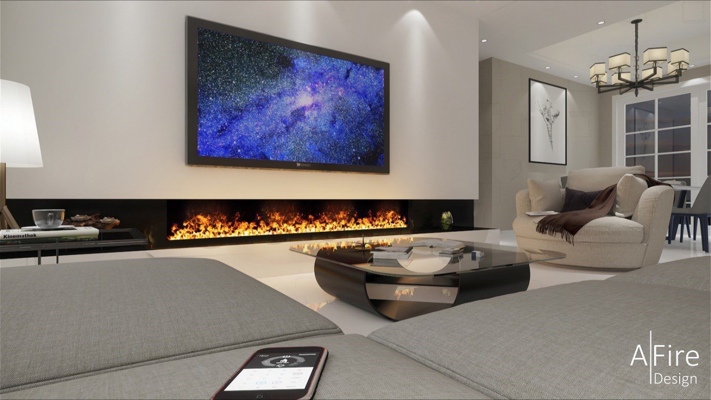 Water vapor fireplace