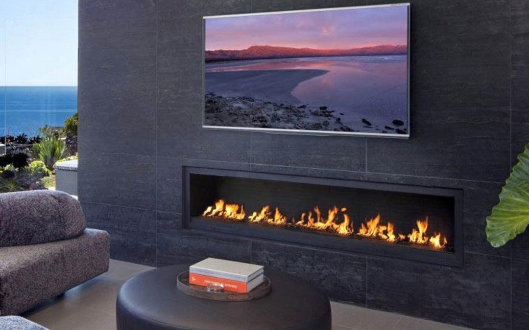 Indoor ethanol burner insert for custom fireplace