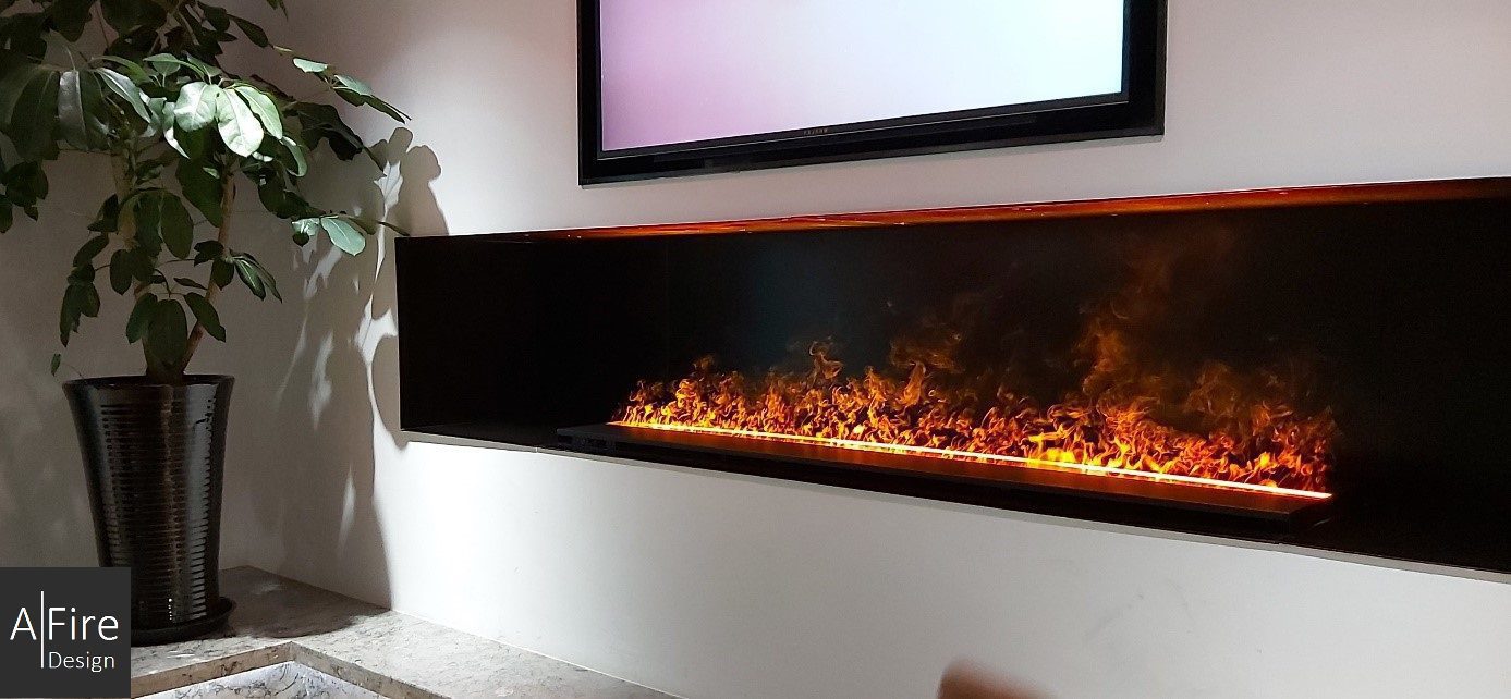 How does a water vapor electric fireplace work