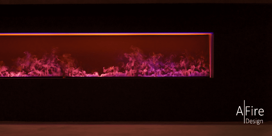 Dry steam fireplace and cold flames without any condensation