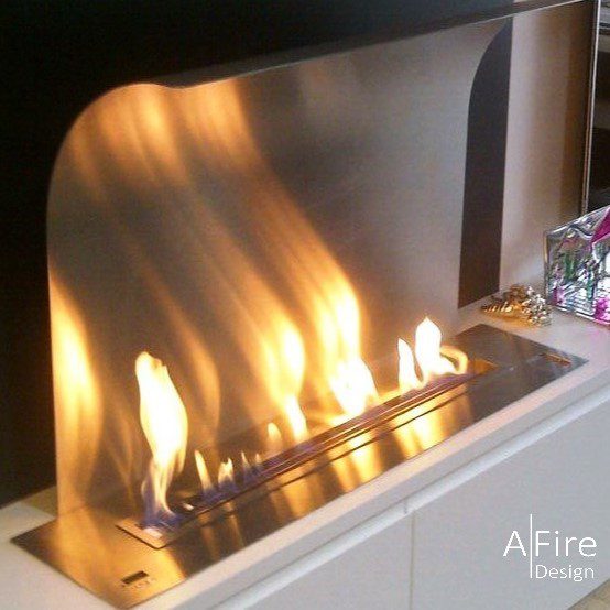Ethanol fireplace for interior decorator and architect