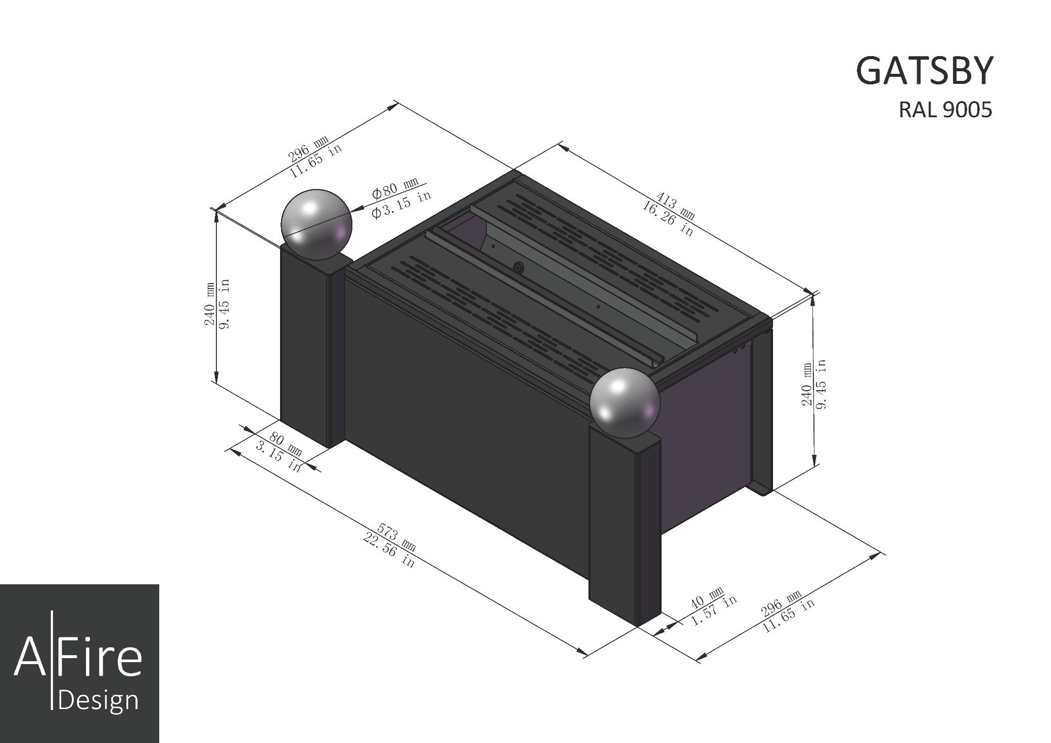 Gatsby M insert de cheminée à vapeur d'eau dimensions