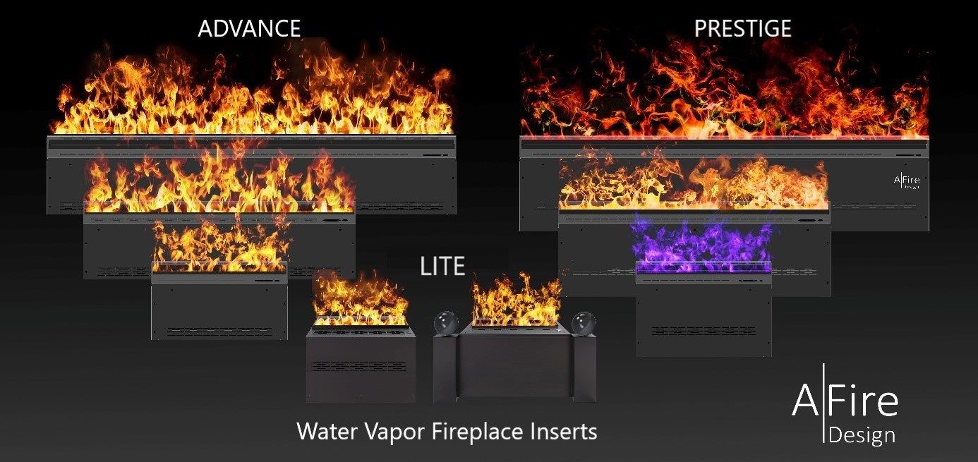 3D water vapor electric fireplace installation