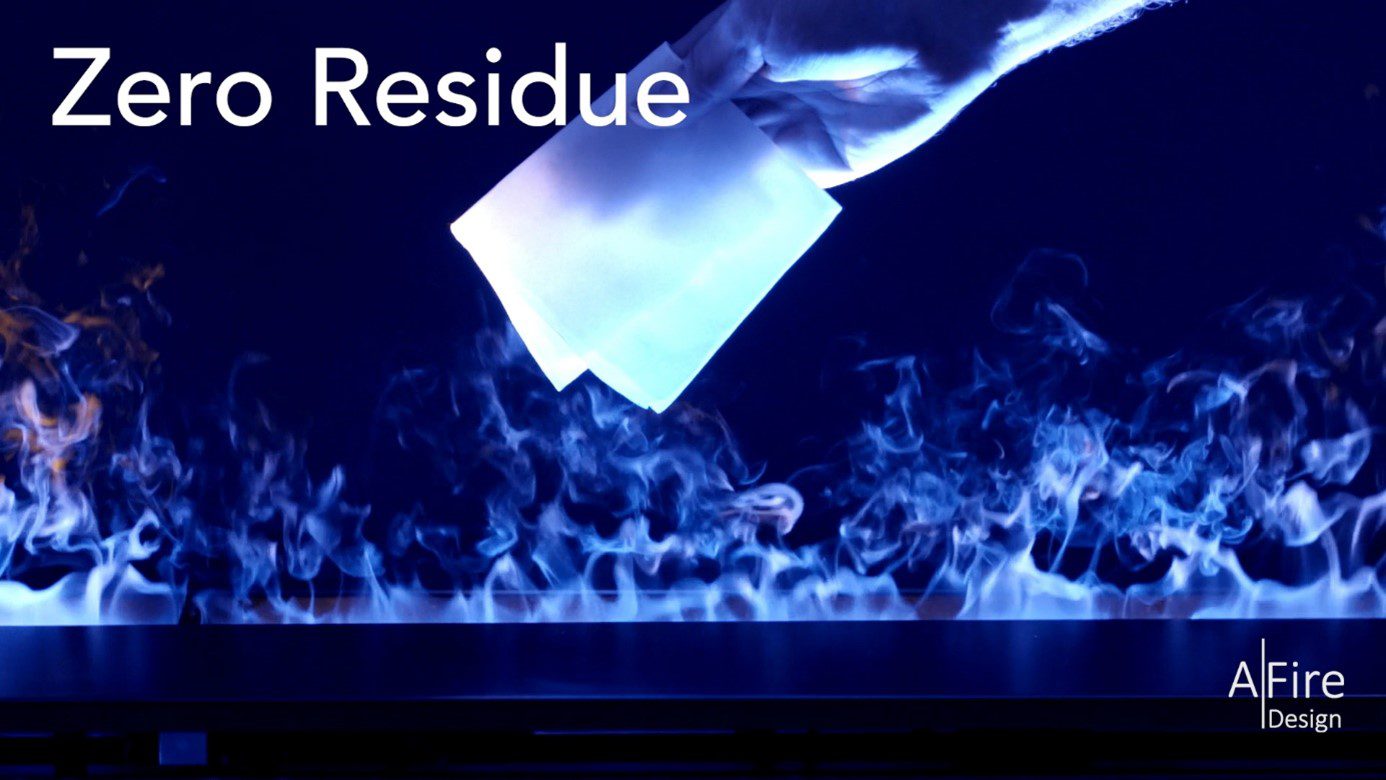 Clean eco-friendly non-polluting fireplace