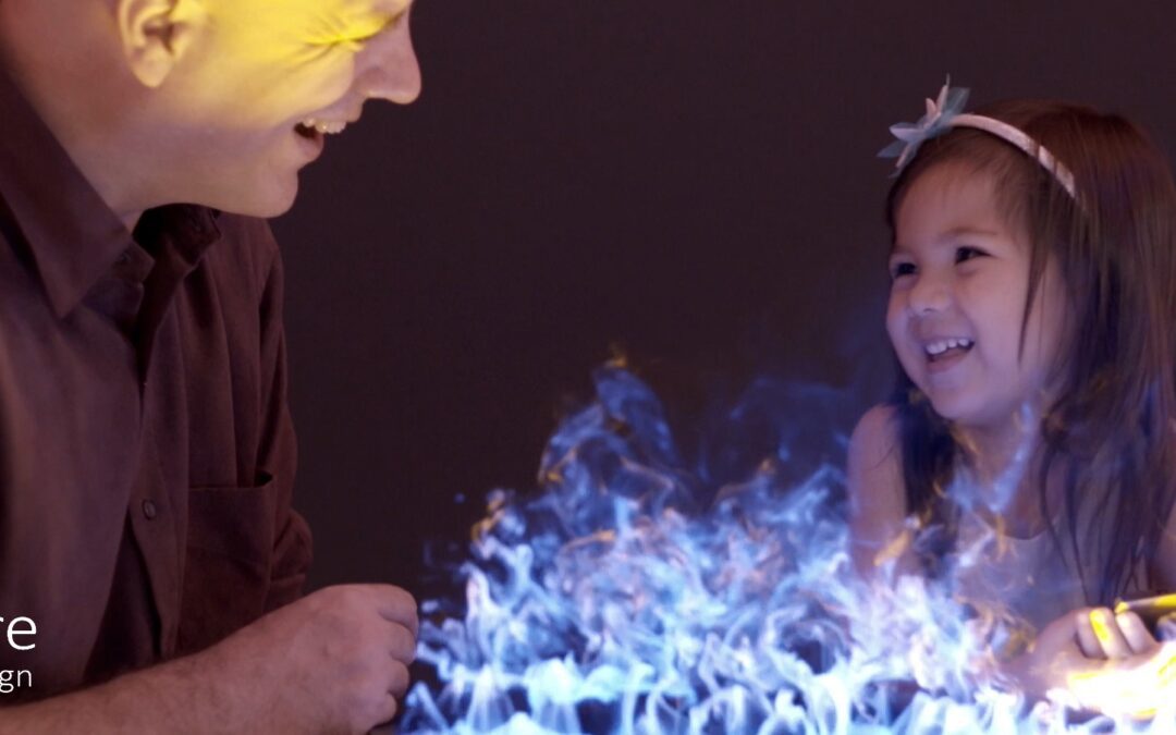 Waterdamp haard en veiligheid voor kinderen en het gezin
