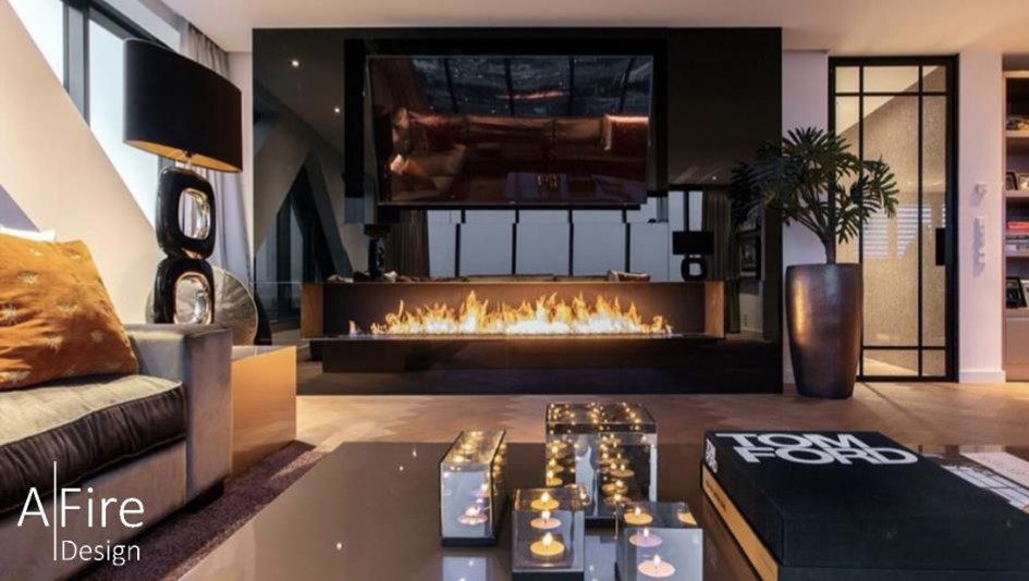 Cheminée avec bruleur ethanol déco
