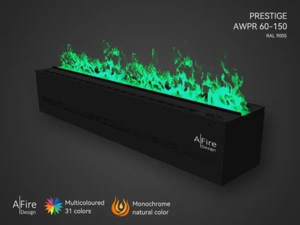 Water vapor fireplace insert PRESTIGE 60 in 150 cm natural and multicolored flames - Imagen 7