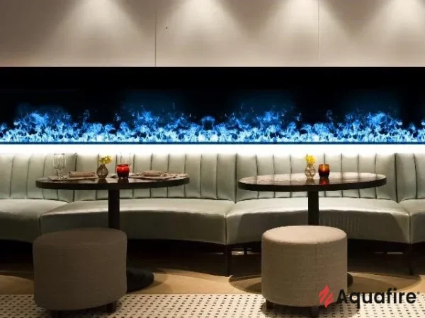 Camino elettrico ad acqua XXL per ristoranti e hotel – effetto fiamma spettacolare per grandi ambienti