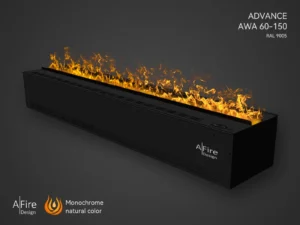 Cheminee a vapeur d'eau ADVANCE 150 cm flammes naturelles