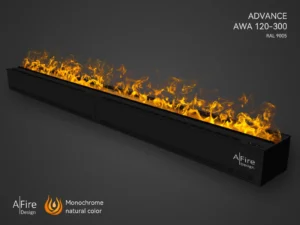 Cheminée vapeur d'eau ADVANCE 300 cm flammes naturelles