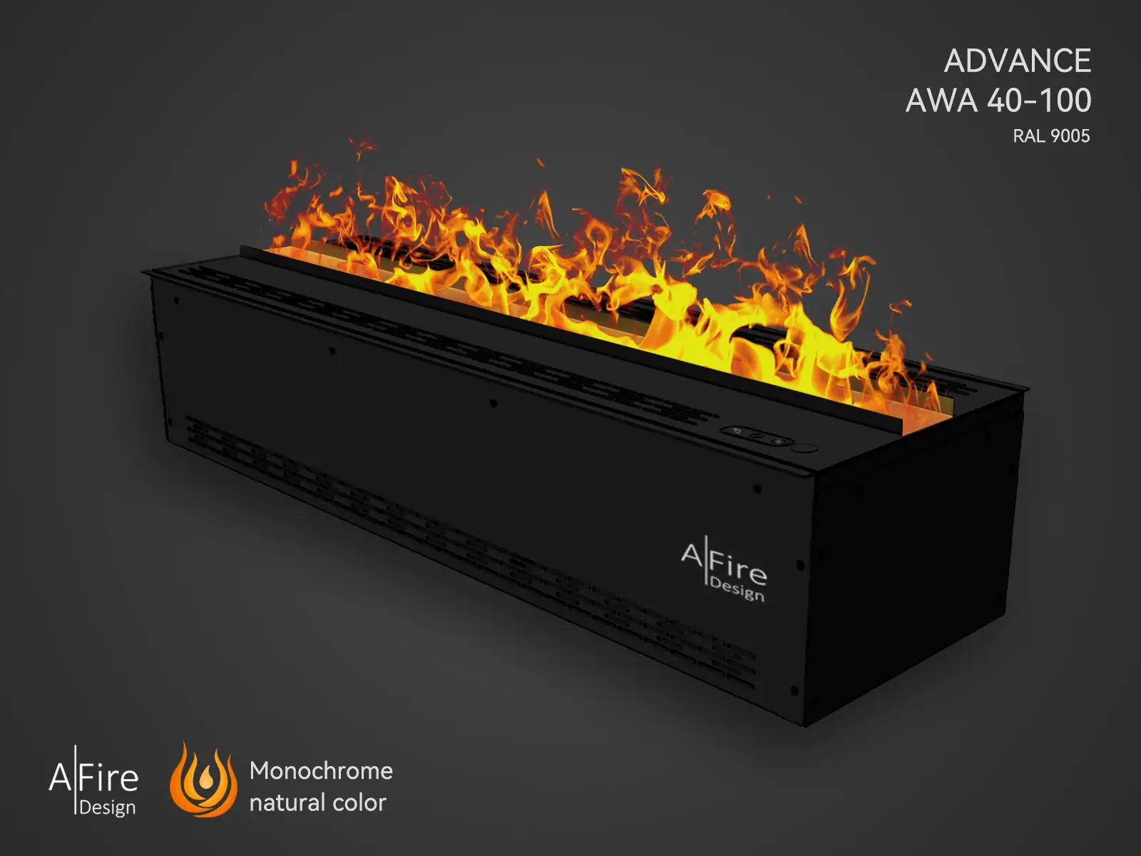 Chimenea de vapor de agua ADVANCE 100 cm llamas naturales