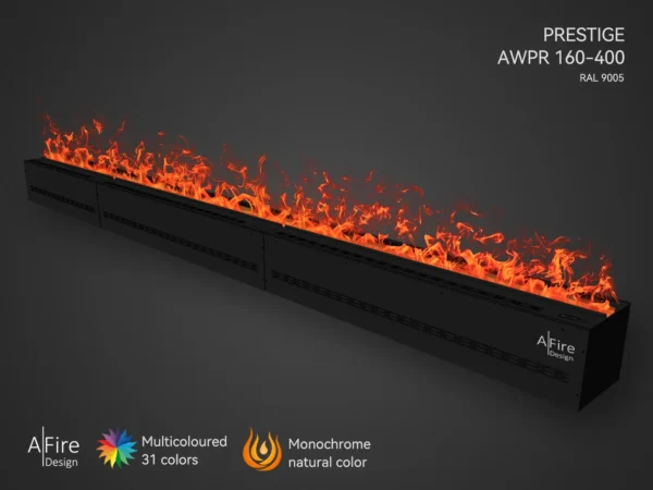 Foyer à vapeur d'eau PRESTIGE 400 cm flammes rouges