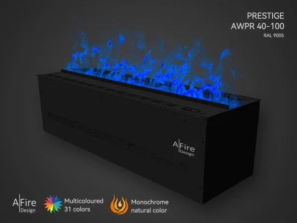 Water vapor fireplace Prestige 40 in 100 cm blue flame