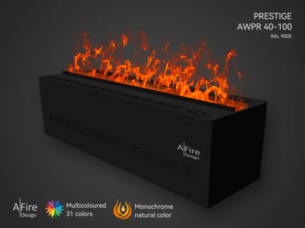 Water vapor fireplace PRESTIGE 40 in 100 cm natural and multicolored flames - Imagen 4