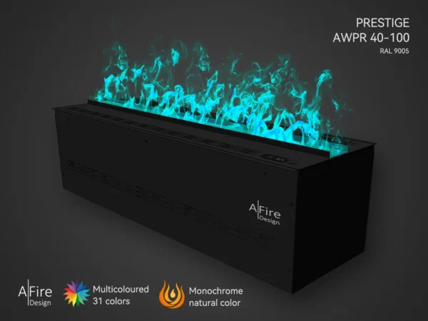 Water vapor fireplace PRESTIGE 40 in 100 cm natural and multicolored flames - Imagen 7