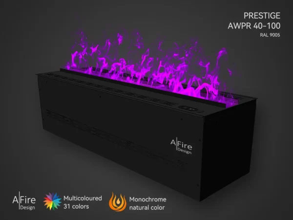 Water vapor fireplace Prestige 40 in 100 cm violet flame