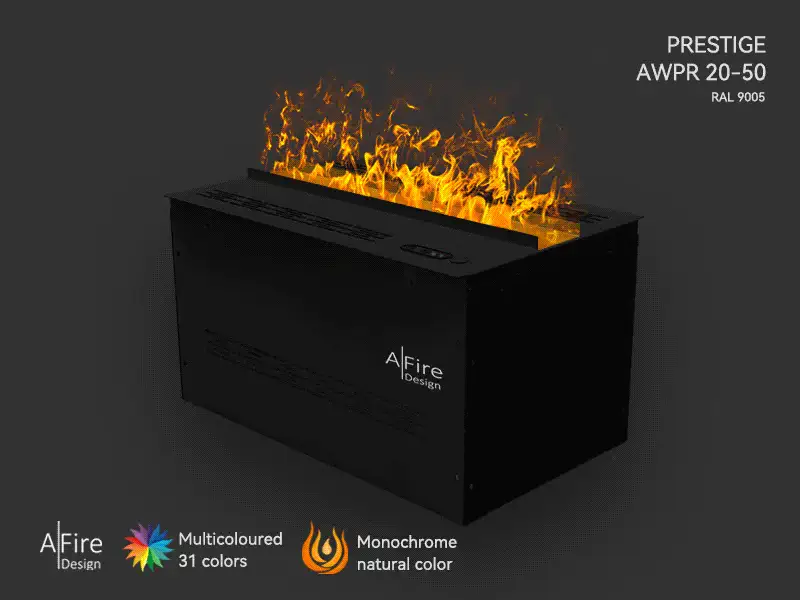 Water vapor insert Prestige 20 in 50 cm natural and multicolor flames