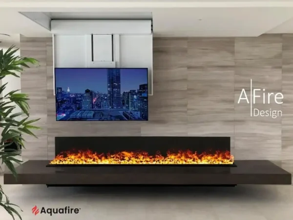 Waterdamp haard als onderdeel van een moderne decoratie – Aquafire door AFIRE