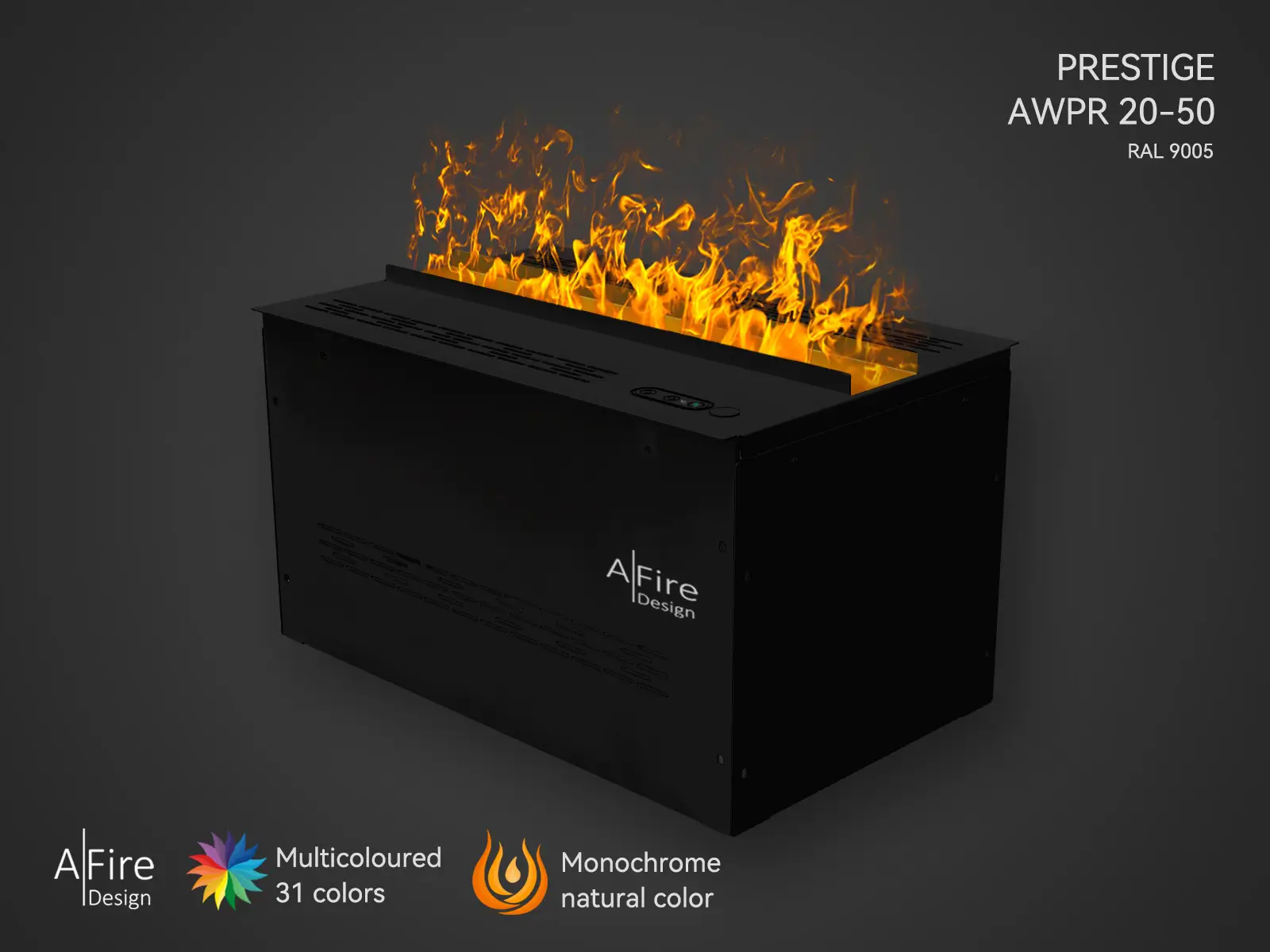 Waterdamp haardinzet PRESTIGE 50 cm natuurlijke vlammen