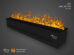 Cheminee electrique a vapeur d'eau LITE 150 cm à flamme naturelle