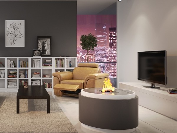 Bruleur ethanol rond BR72 design AFIRE