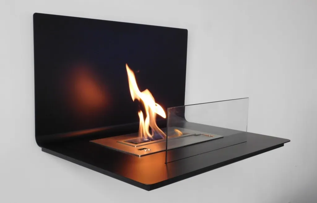 Cheminée éthanol murale LOFT noire