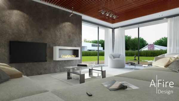 SASA chimenea de bioetanol automatica blanca