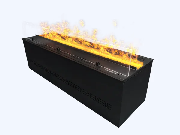 CrystalShield crystal acrylic glass 1 side installed on a 40 in / 100 cm Aquafire water vapor fireplace insert