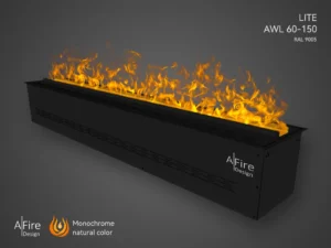 Water vapor electric fireplace LITE 60 in, 150 cm – natural flames AWL 60-150 Aquafire