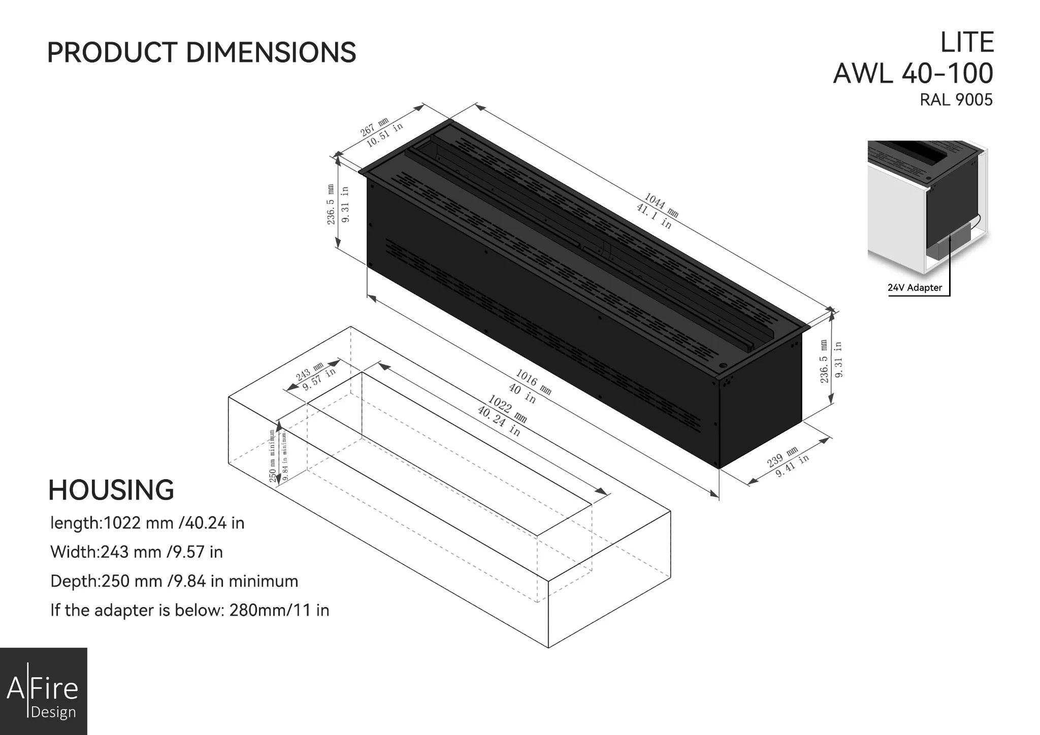 AWL 40-100 LITE incasso AWL 40-100 LITE incasso