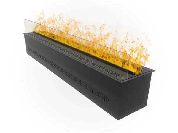 Chimenea de vapor de agua empotrable LITE 150 cm Aquafire con vidrio protector de acrílico cristal