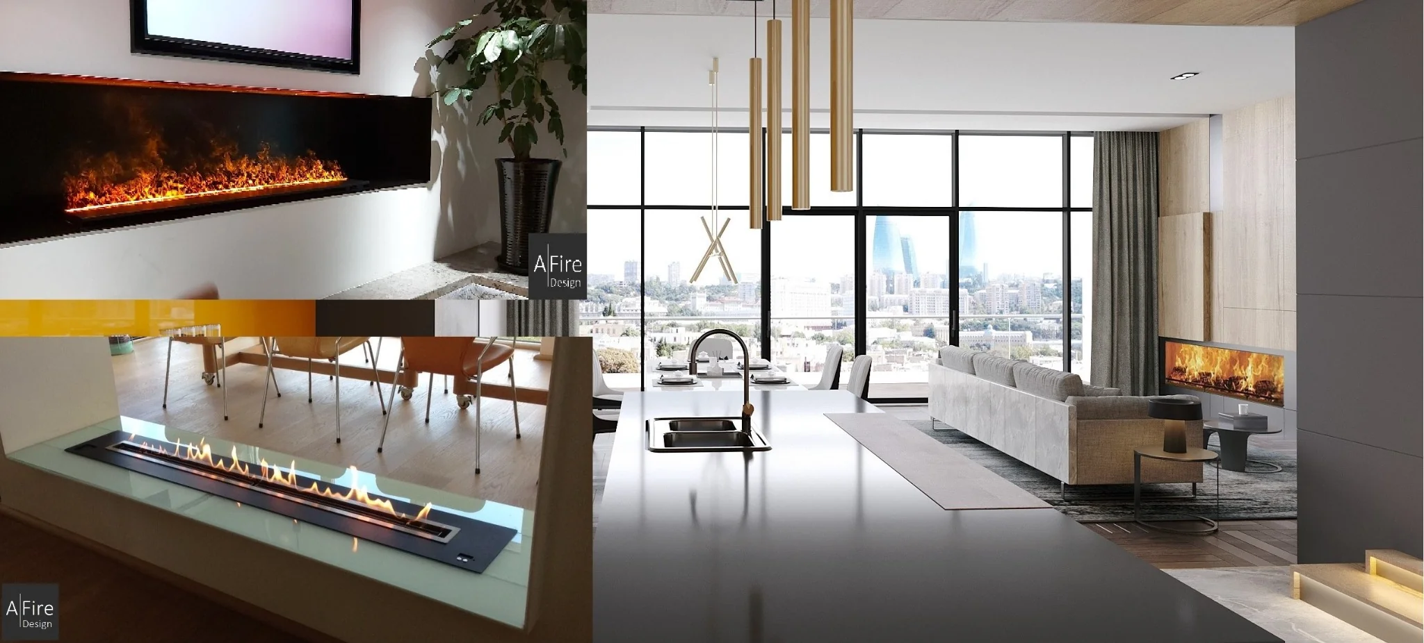 Dekokamine von AFIRE: Aquafire Wasserdampf Modelle und automatische Ethanol Brenner in Premium Ambiente Dekokamine von AFIRE: Aquafire Wasserdampf Modelle und automatische Ethanol Brenner in Premium Ambiente